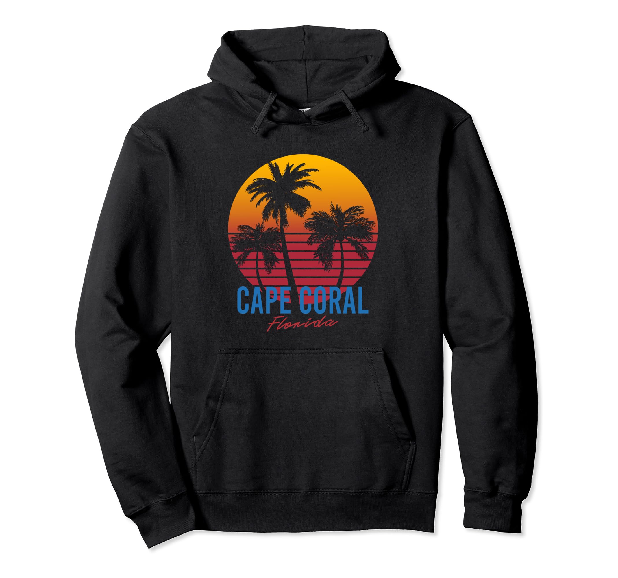 Cape Coral Florida Palm Trees Sunset Fl Hoodie - Novelty Apparel Unisex - T-Shirt, Sweatshirt, Hoodie