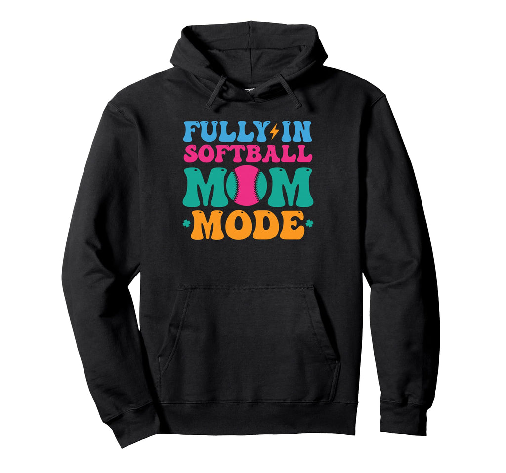 Softball Mom Mothers Day Baseball Hoodie - Graphic Print for Adults - T-Shirt, Sweatshirt, Hoodie