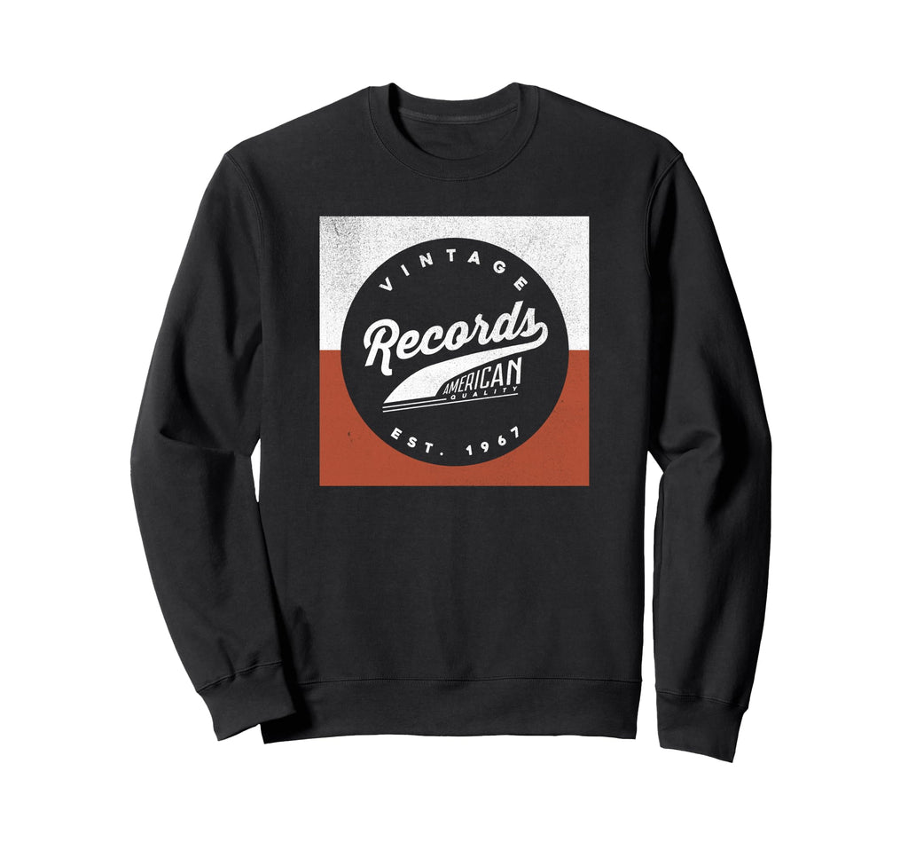 Trendy Records Distressed Logo Sweatshirt - Aesthetic Graphic Men Women - T-Shirt, Sweatshirt, Hoodie