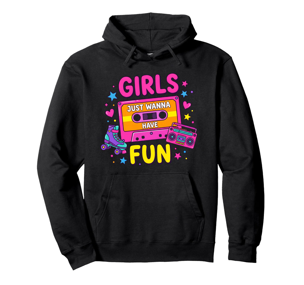 Cassette And Roller Skate Just Wanna Have Hoodie - Custom Art Print Unisex - T-Shirt, Sweatshirt, Hoodie