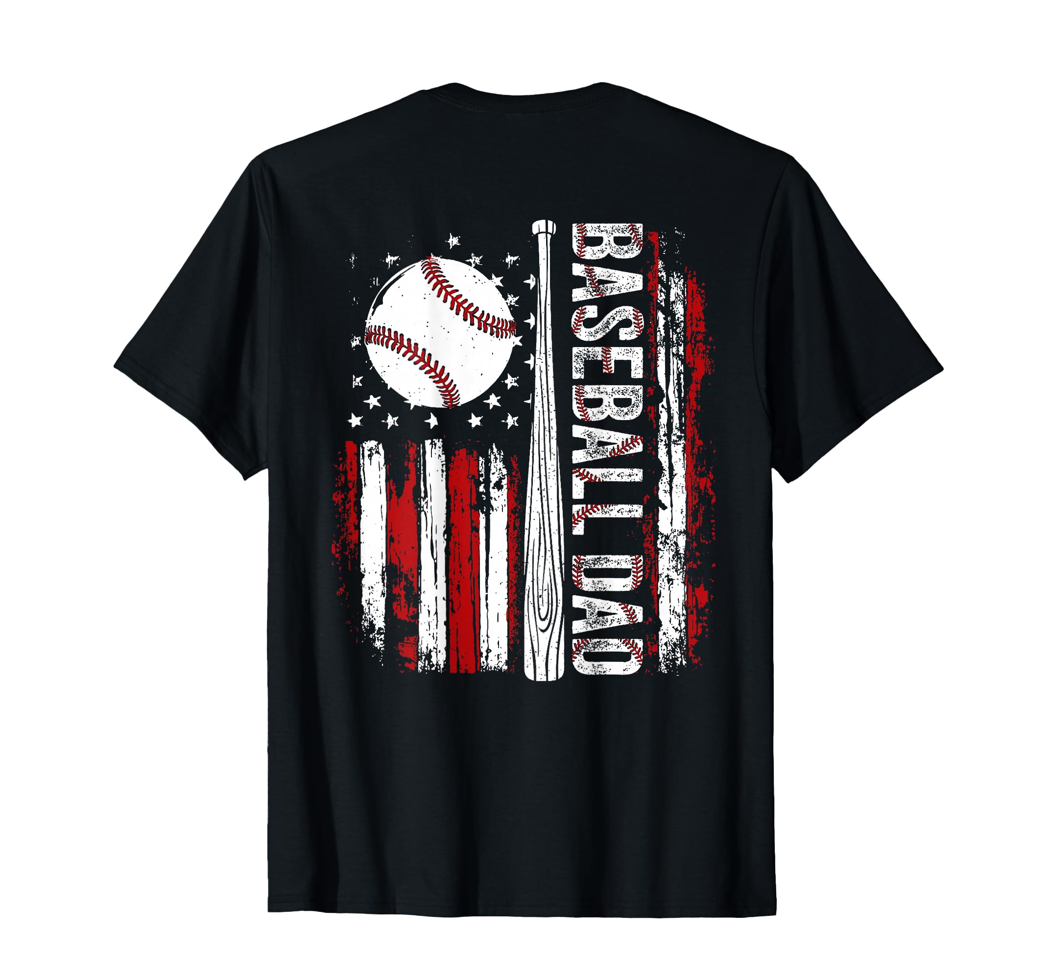 Patriotic Baseball Dad Us Flag T-Shirt - Casual Everyday Wear for Adults - T-Shirt, Sweatshirt, Hoodie