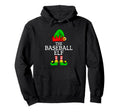 Baseball Elf Funny Family Group Party Hoodie - Aesthetic Graphic for Adults - T-Shirt, Sweatshirt, Hoodie