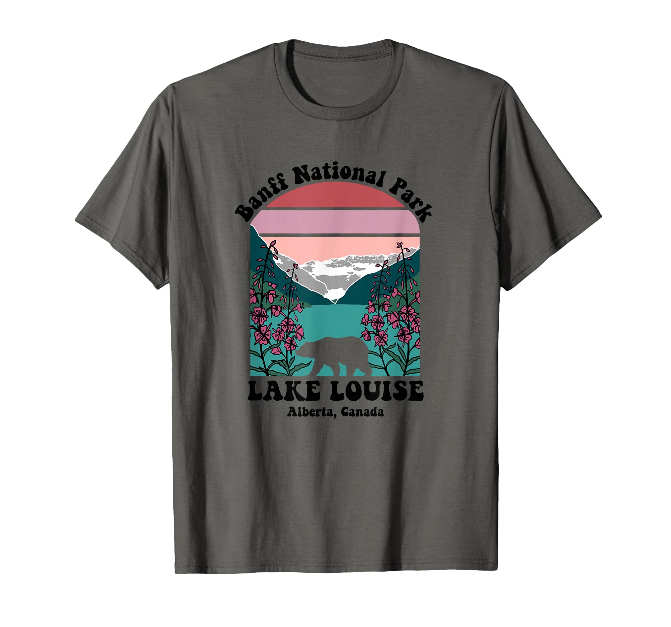 Banff National Park Lake Louise Floral T-Shirt - Trendy Graphic for Adults - T-Shirt, Sweatshirt, Hoodie