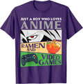 Funny Introvert Boy Distracted by Anime Ramen Game - Adult & Kids T-Shirts, Sweatshirts & Hoodies apparel design preview 1