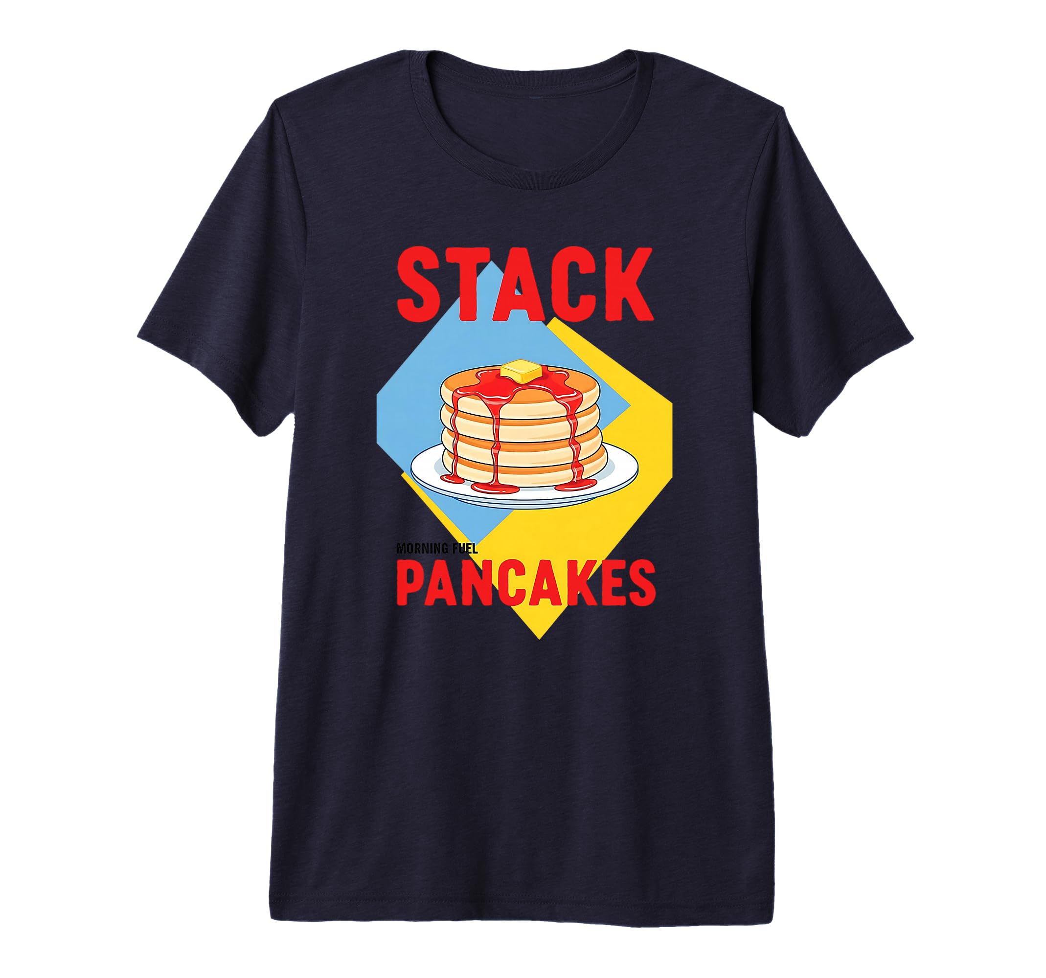 Stack Pancakes Diner Art Tri Blend T-Shirt - Custom Art Print for Adults - T-Shirt, Sweatshirt, Hoodie