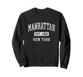 Manhattan New York Ny Established Sweatshirt - Graphic Print for Adults - T-Shirt, Sweatshirt, Hoodie