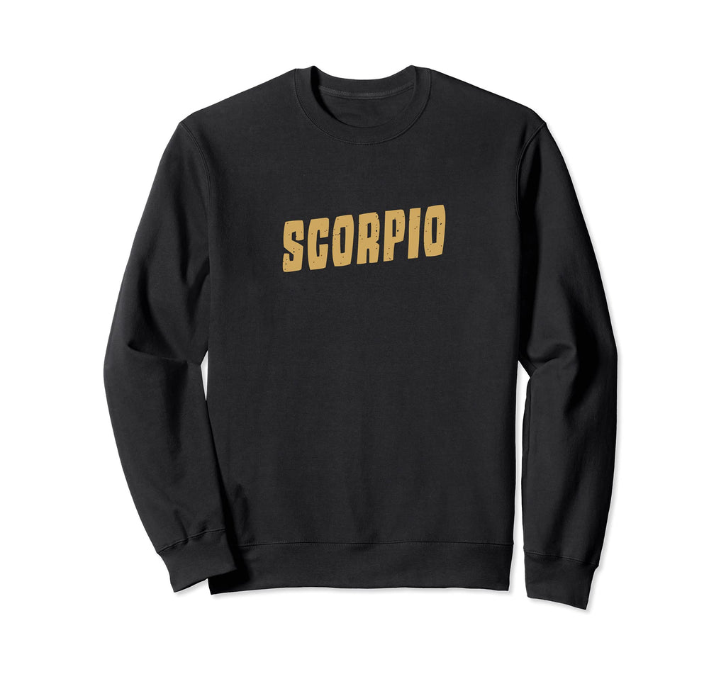 Scorpio Golden Yellow Zodiac Sign Sweatshirt - Minimalist Print for Adults - T-Shirt, Sweatshirt, Hoodie