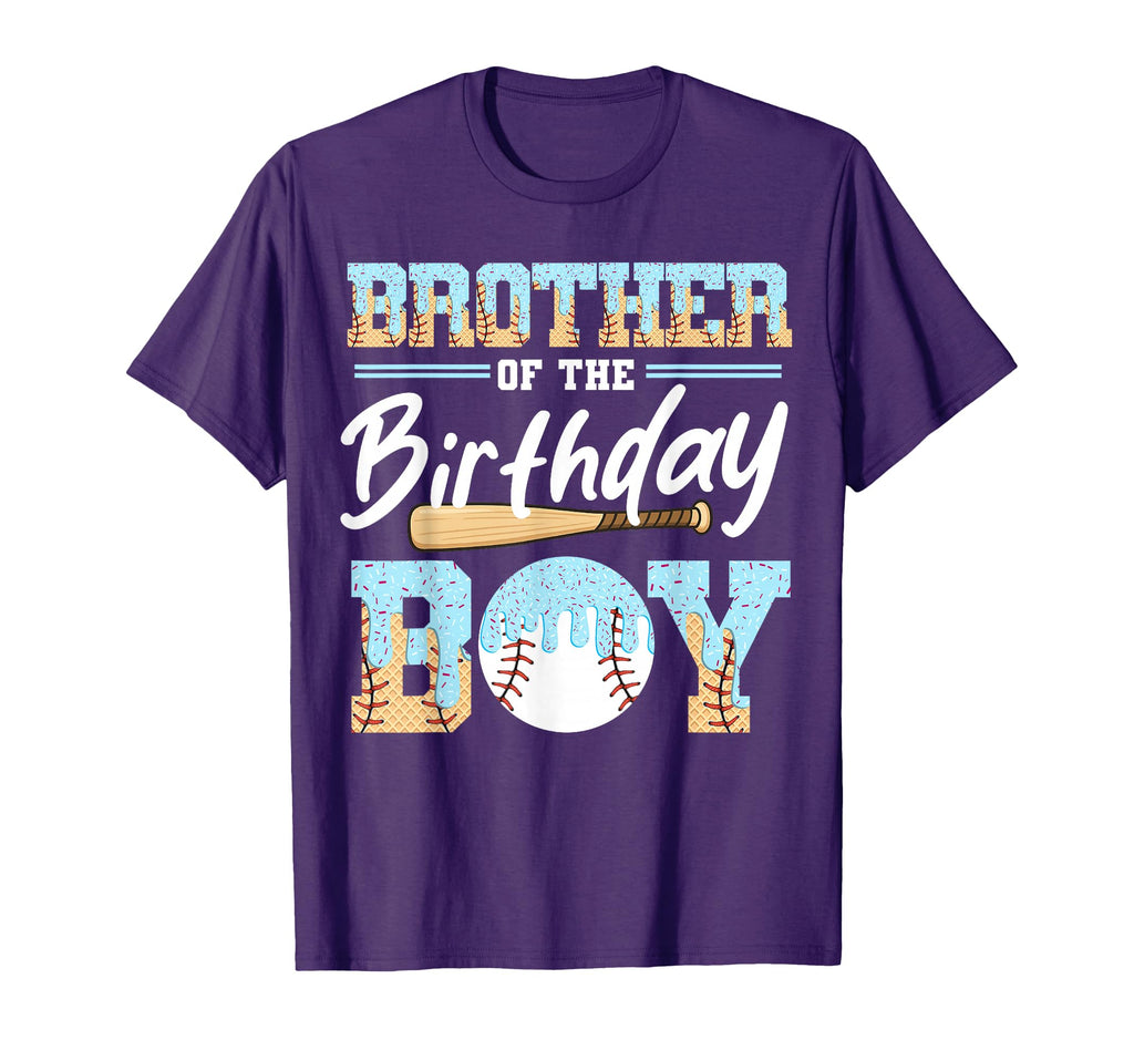 Baseball Ice Cream Drip Brother Birthday T-Shirt - Minimalist Print Unisex - T-Shirt, Sweatshirt, Hoodie