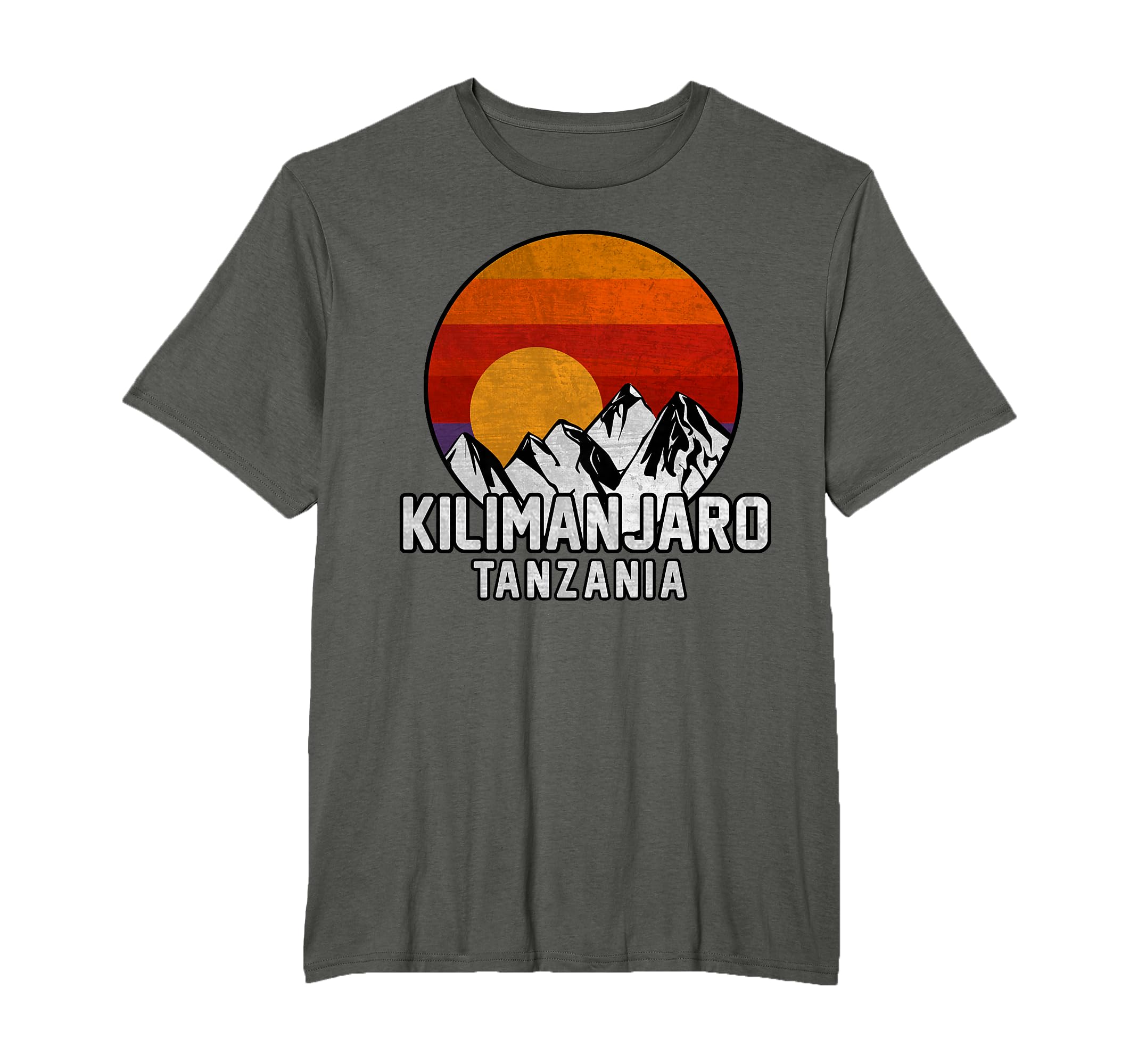 Kilimanjaro Mountain Sunset T-Shirt - Fun Novelty Design Unisex - T-Shirt, Sweatshirt, Hoodie