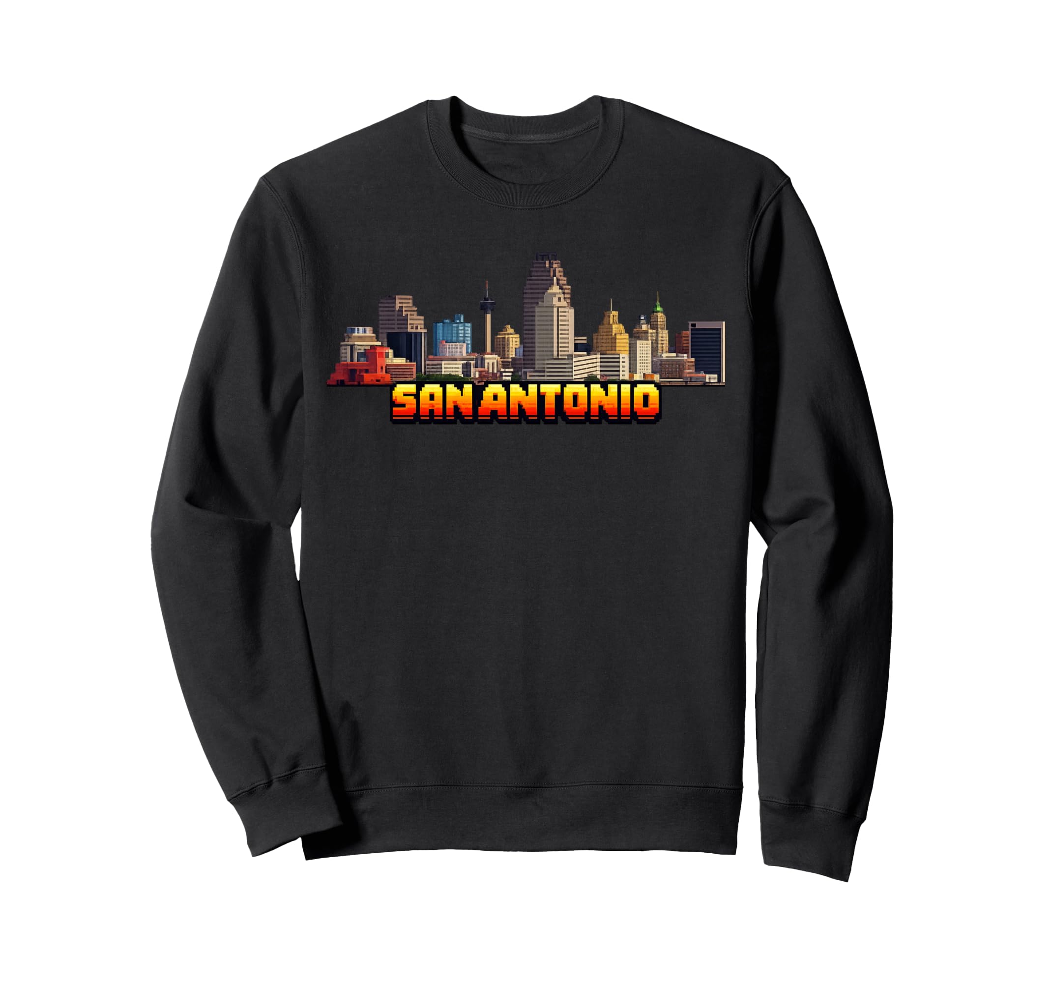 San Antonio 8 Bit Video Arcade Gamer Sweatshirt - Aesthetic Graphic Unisex - T-Shirt, Sweatshirt, Hoodie