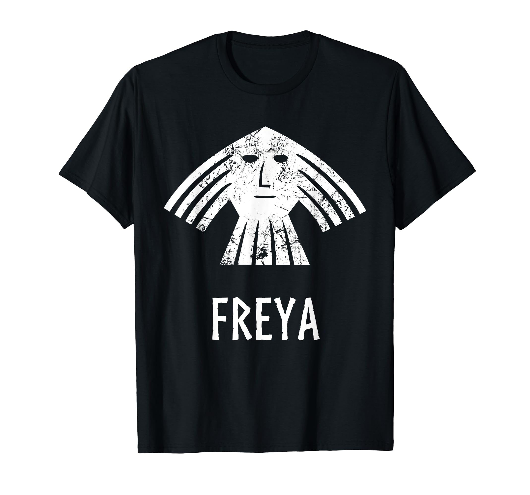Freya Norse Viking God Distressed T-Shirt - Streetwear Style for Adults - T-Shirt, Sweatshirt, Hoodie