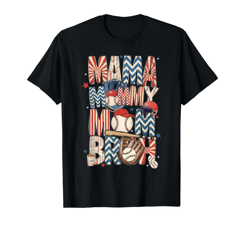 Mama Mommy Mom Bruh Funny Baseball Mom T-Shirt - Graphic Print for Adults - T-Shirt, Sweatshirt, Hoodie