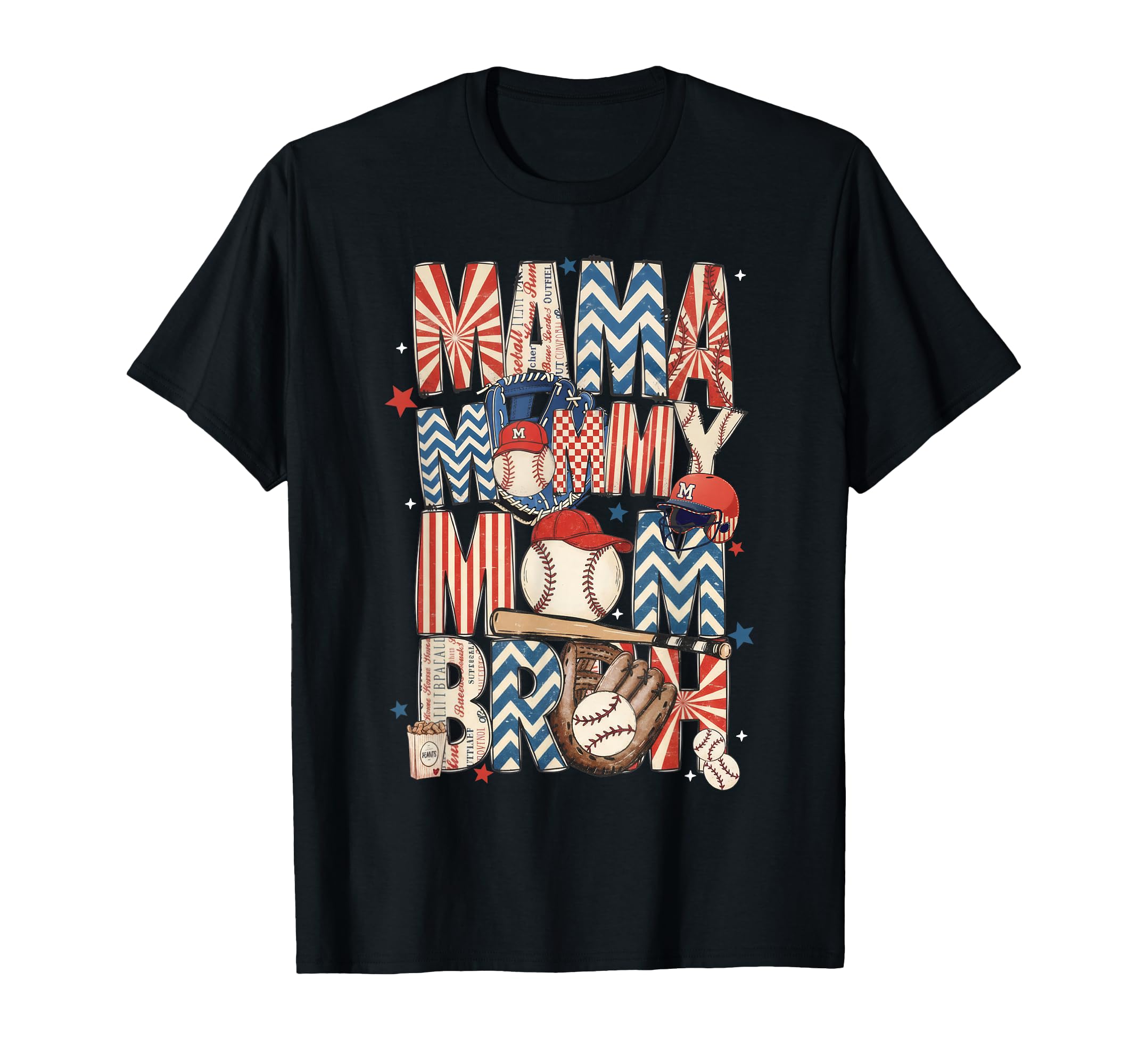 Mama Mommy Mom Bruh Funny Baseball Mom T-Shirt - Graphic Print for Adults - T-Shirt, Sweatshirt, Hoodie