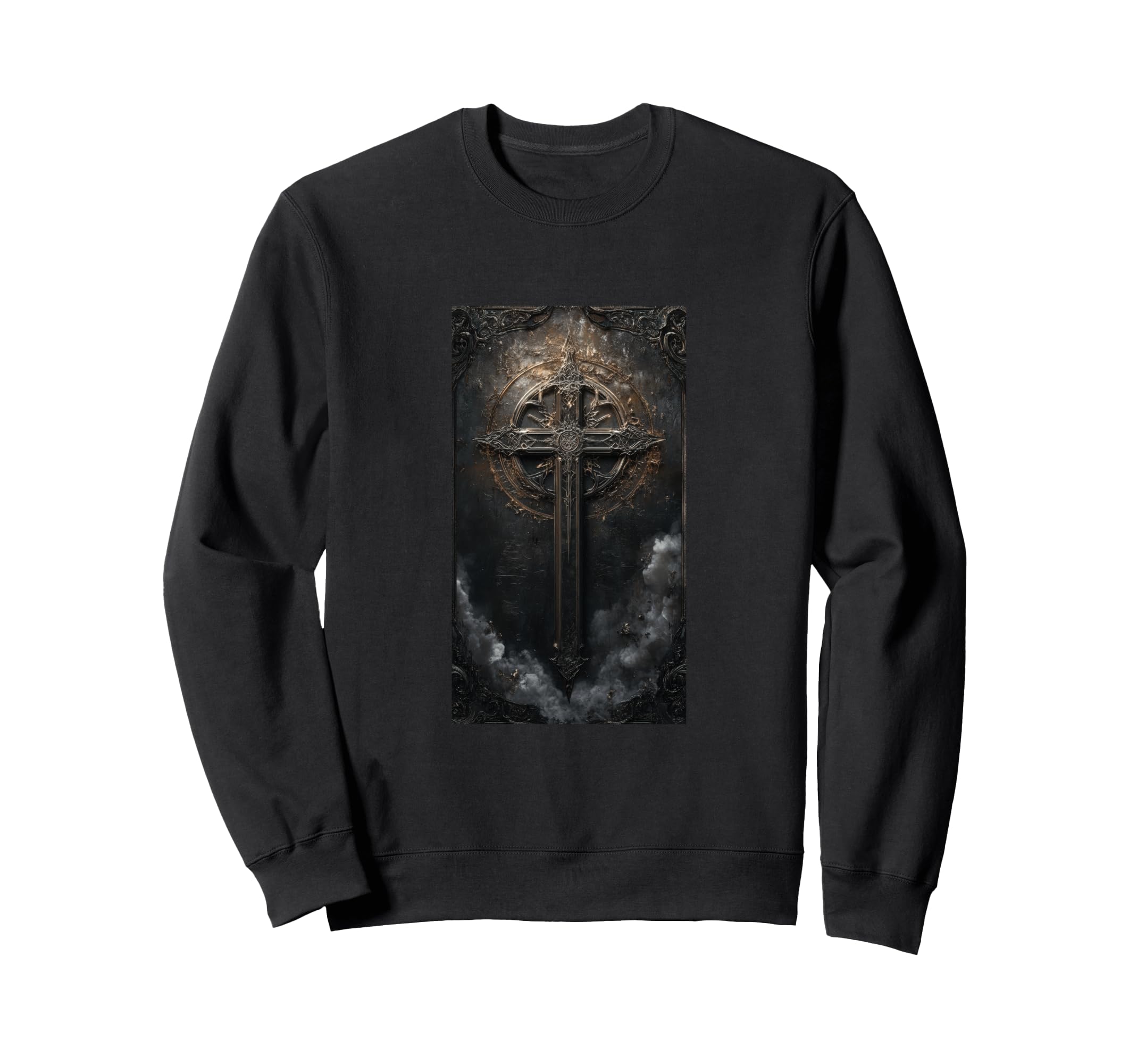 Gothic Cross Grunge Aesthetic Sweatshirt - Fun Novelty Design Men Women - T-Shirt, Sweatshirt, Hoodie