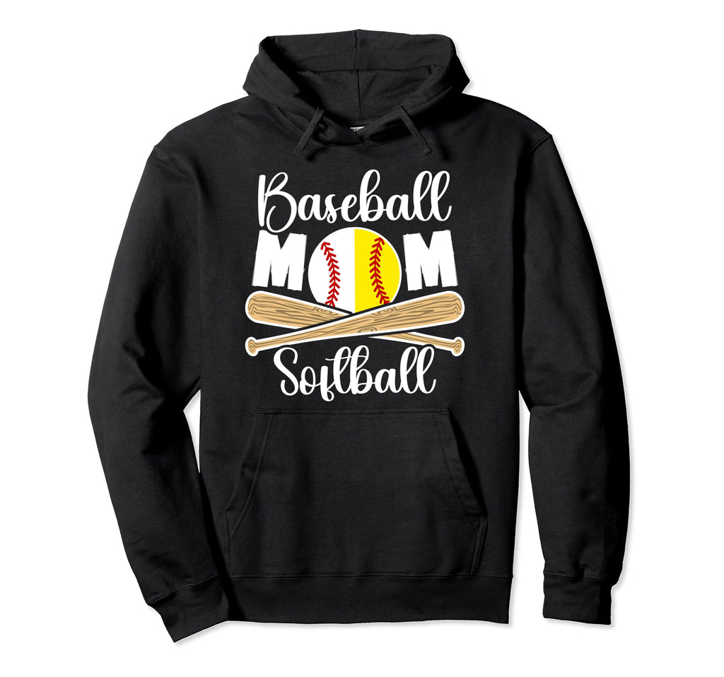 Baseball Softball Mom Ballers Softball Hoodie - Trendy Graphic Unisex - T-Shirt, Sweatshirt, Hoodie