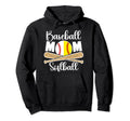 Baseball Softball Mom Ballers Softball Hoodie - Trendy Graphic Unisex - T-Shirt, Sweatshirt, Hoodie