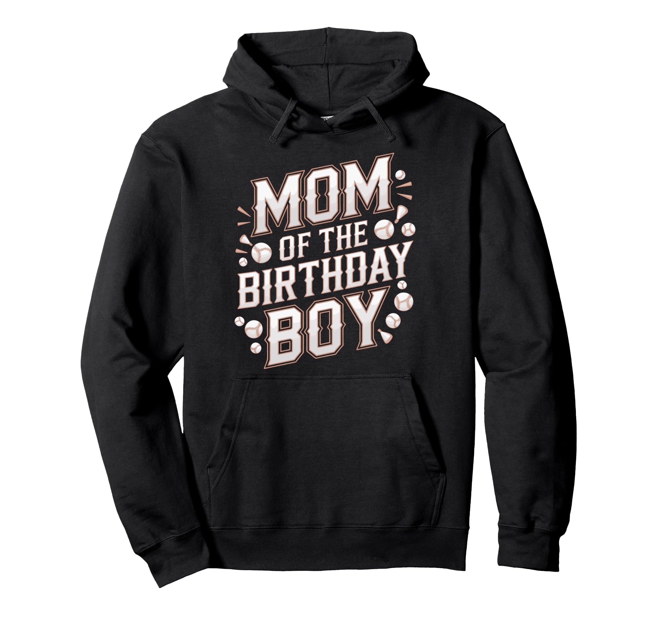 Mom Birthday Baseball Birthday Mom Hoodie - Minimalist Print for Adults - T-Shirt, Sweatshirt, Hoodie