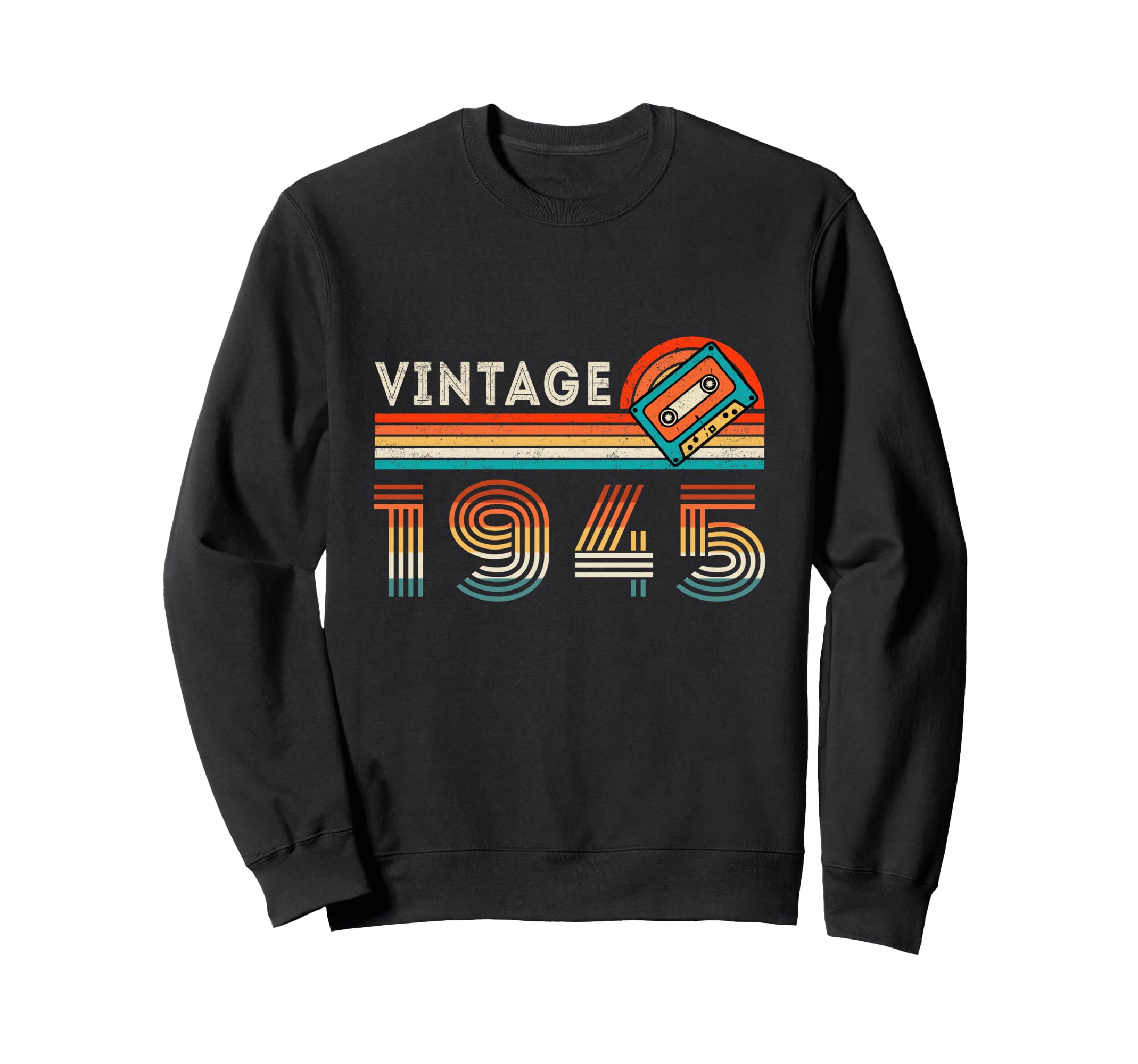 1945 Birthday Cassette Tape 80 Sweatshirt - Aesthetic Graphic Men Women - T-Shirt, Sweatshirt, Hoodie