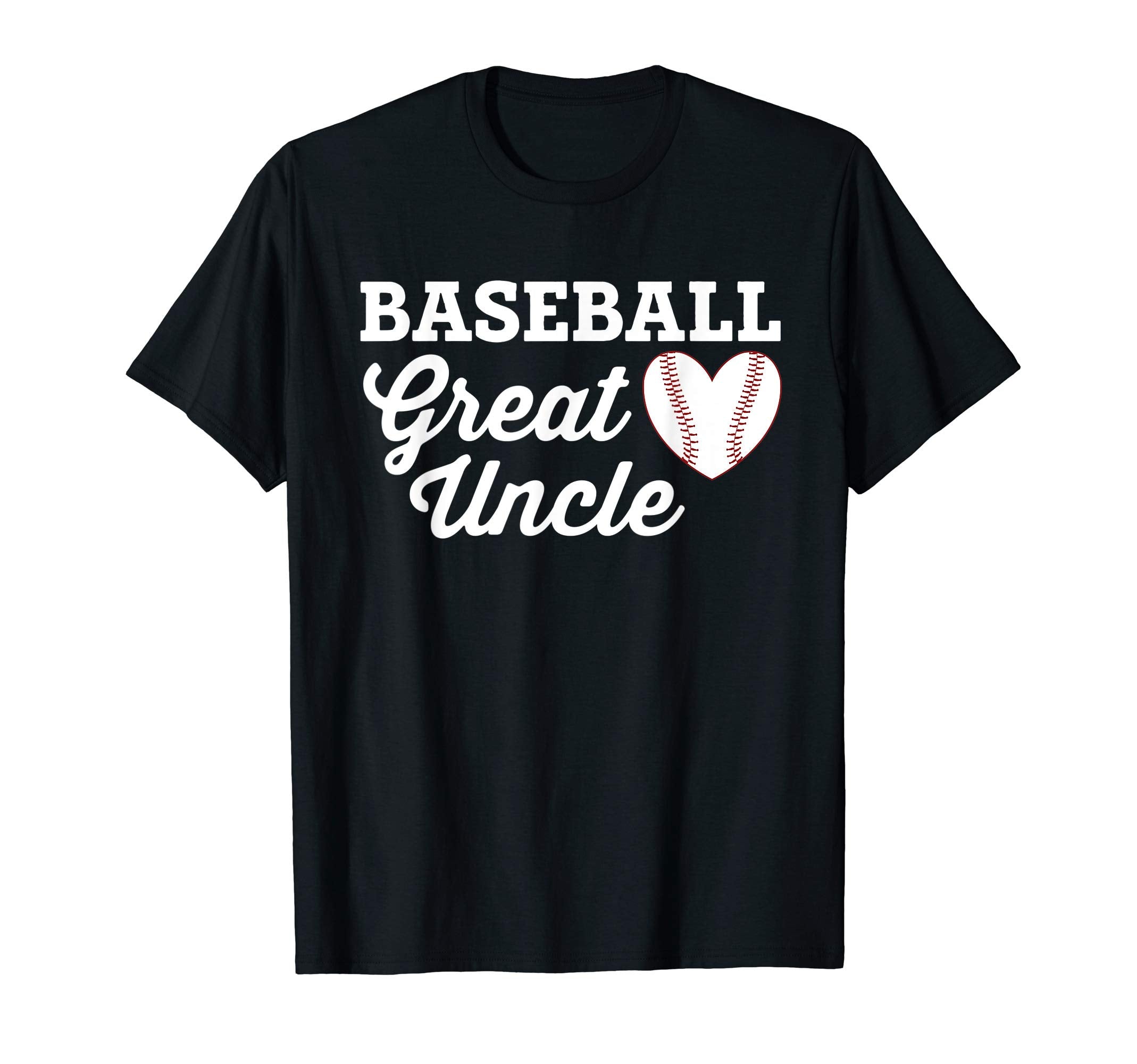 Baseball Great Uncle Love Heart Baseball T-Shirt - Minimalist Print Unisex - T-Shirt, Sweatshirt, Hoodie