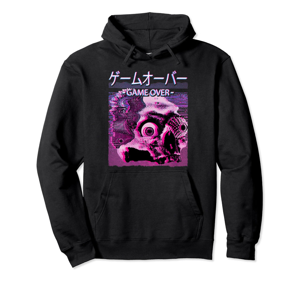 Japanese Game Over Vaporwave Sad Horror Hoodie - Novelty Apparel Men Women - T-Shirt, Sweatshirt, Hoodie