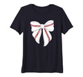 Womens Baseball Coquette Bow Baseball T-Shirt - Streetwear Style Unisex - T-Shirt, Sweatshirt, Hoodie