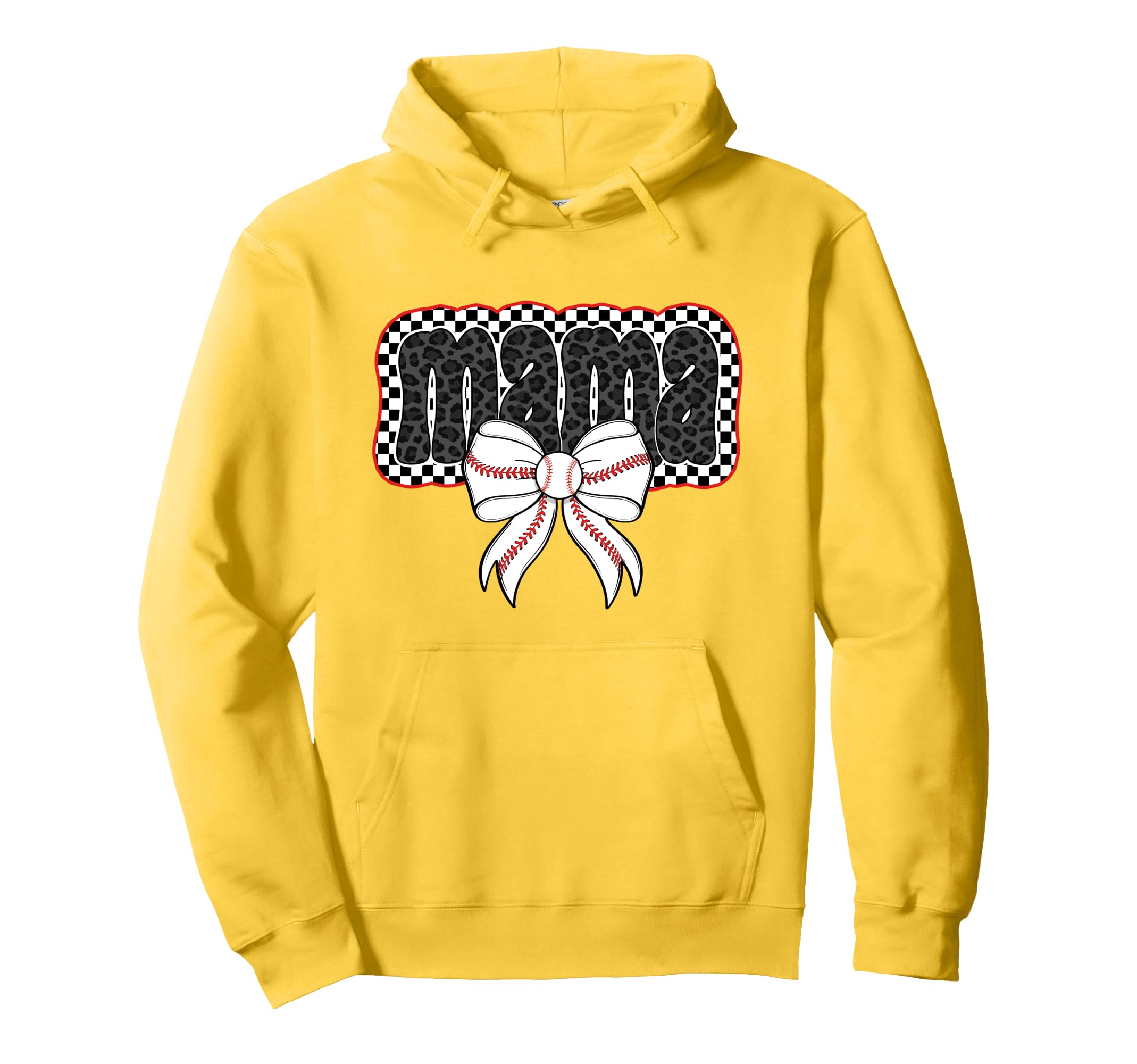 Mama Coquette Bow Baseball Cheer Mom Hoodie - Streetwear Style Men Women - T-Shirt, Sweatshirt, Hoodie