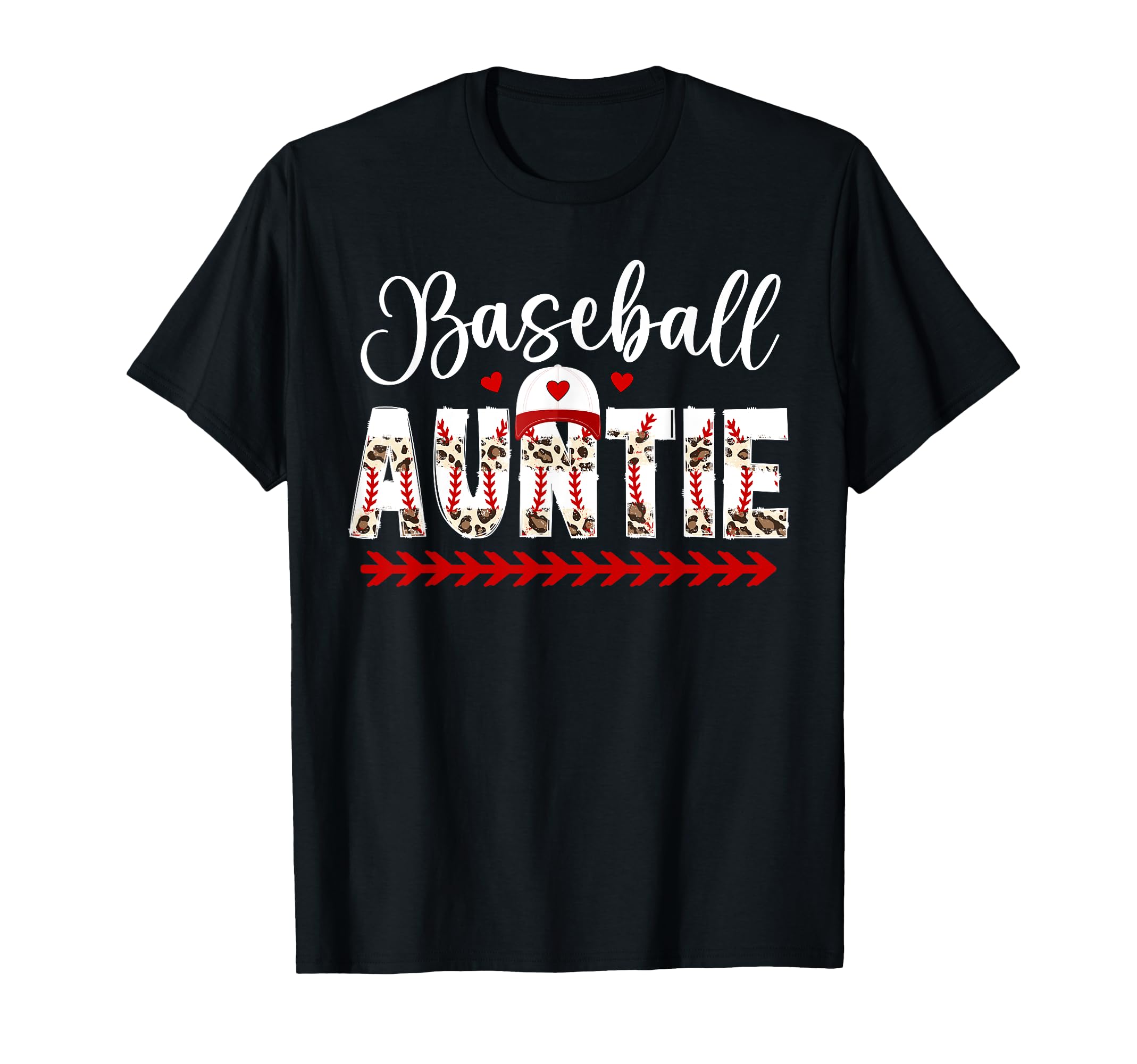 Baseball Auntie Leopard Baseball Aunt T-Shirt - Novelty Apparel Men Women - T-Shirt, Sweatshirt, Hoodie