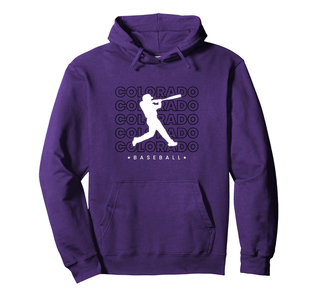 Colorado Baseball Minimalist Player Hoodie - Minimalist Print Men Women - T-Shirt, Sweatshirt, Hoodie