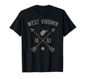 West Virginia Distressed Home State T-Shirt - Minimalist Print Men Women - T-Shirt, Sweatshirt, Hoodie