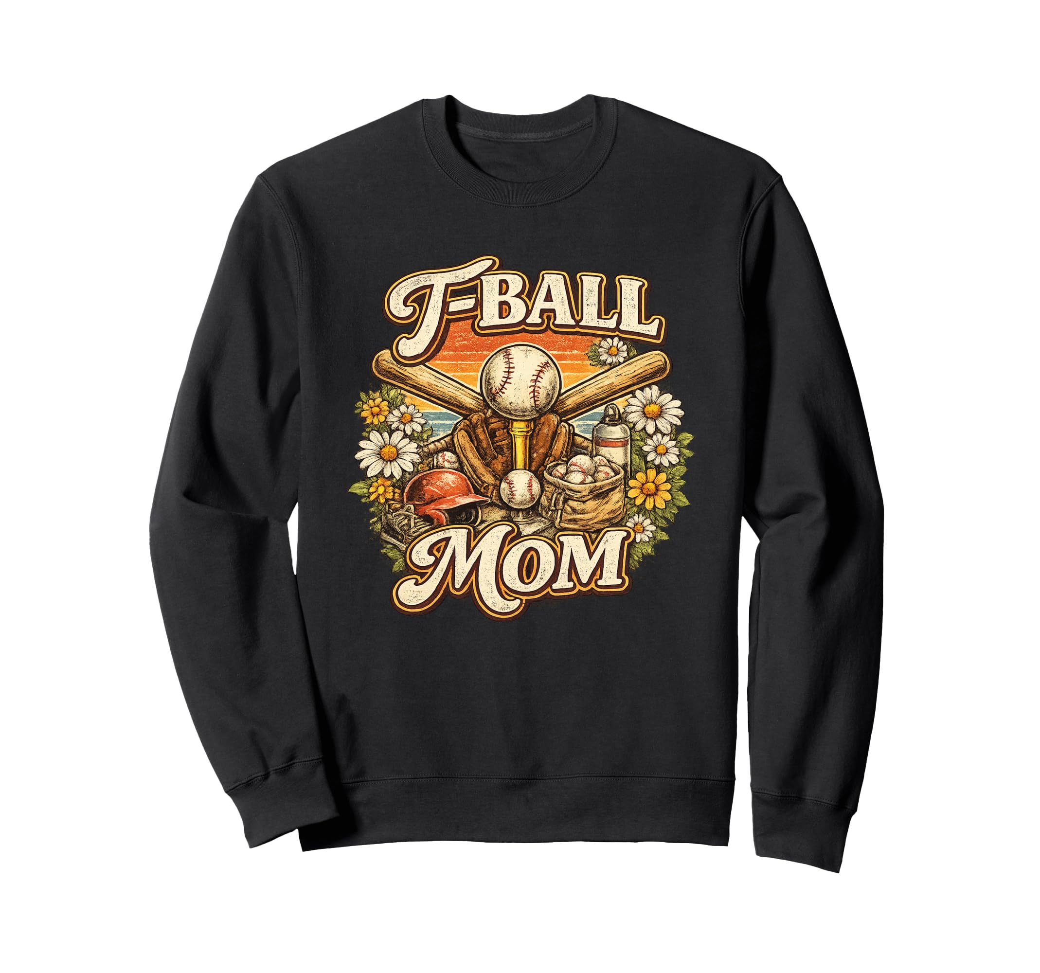 T Ball Mom Tball Mom Gift Sweatshirt - Aesthetic Graphic Men Women - T-Shirt, Sweatshirt, Hoodie