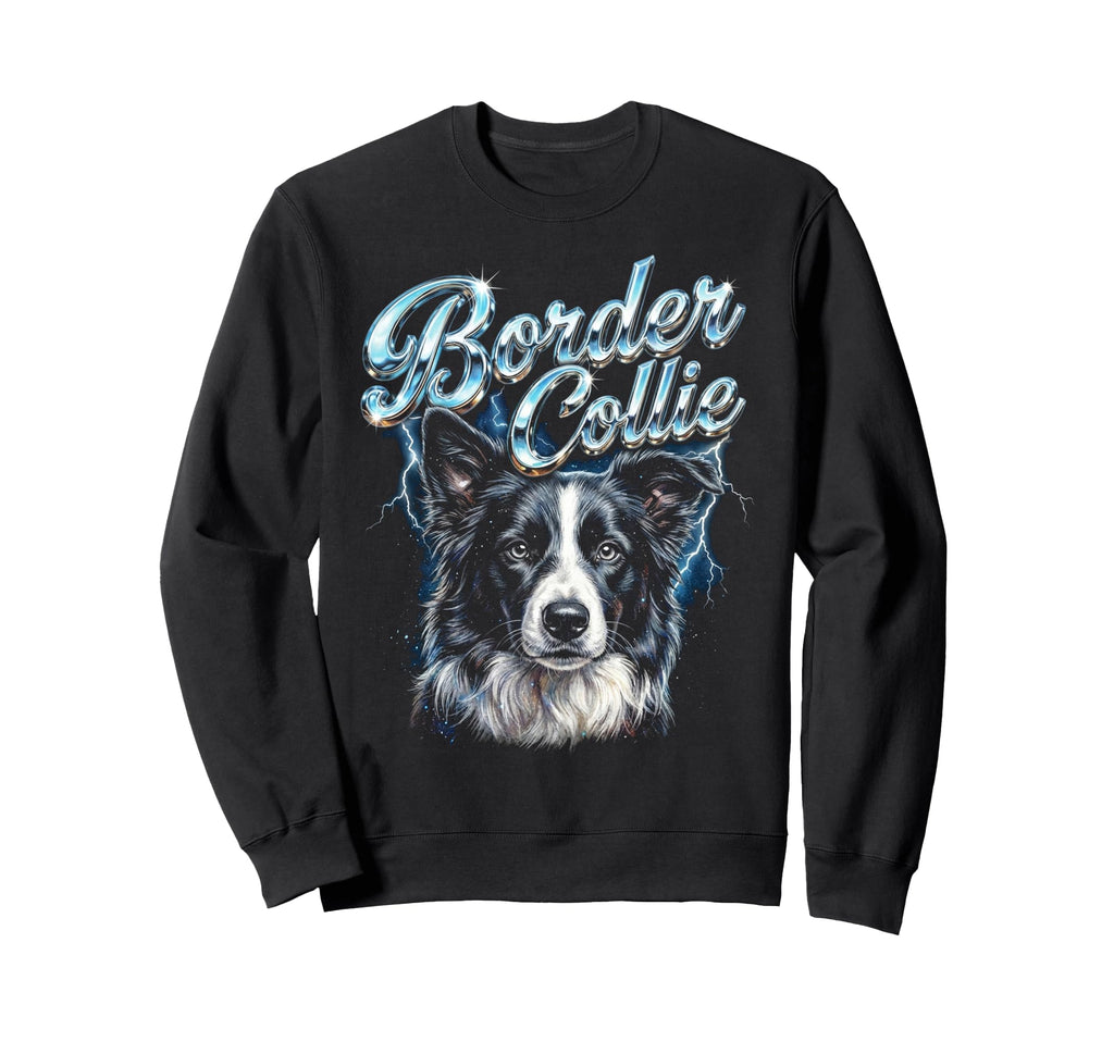 Border Collie 90S Dog Lover 80S Sweatshirt - Minimalist Print Unisex - T-Shirt, Sweatshirt, Hoodie