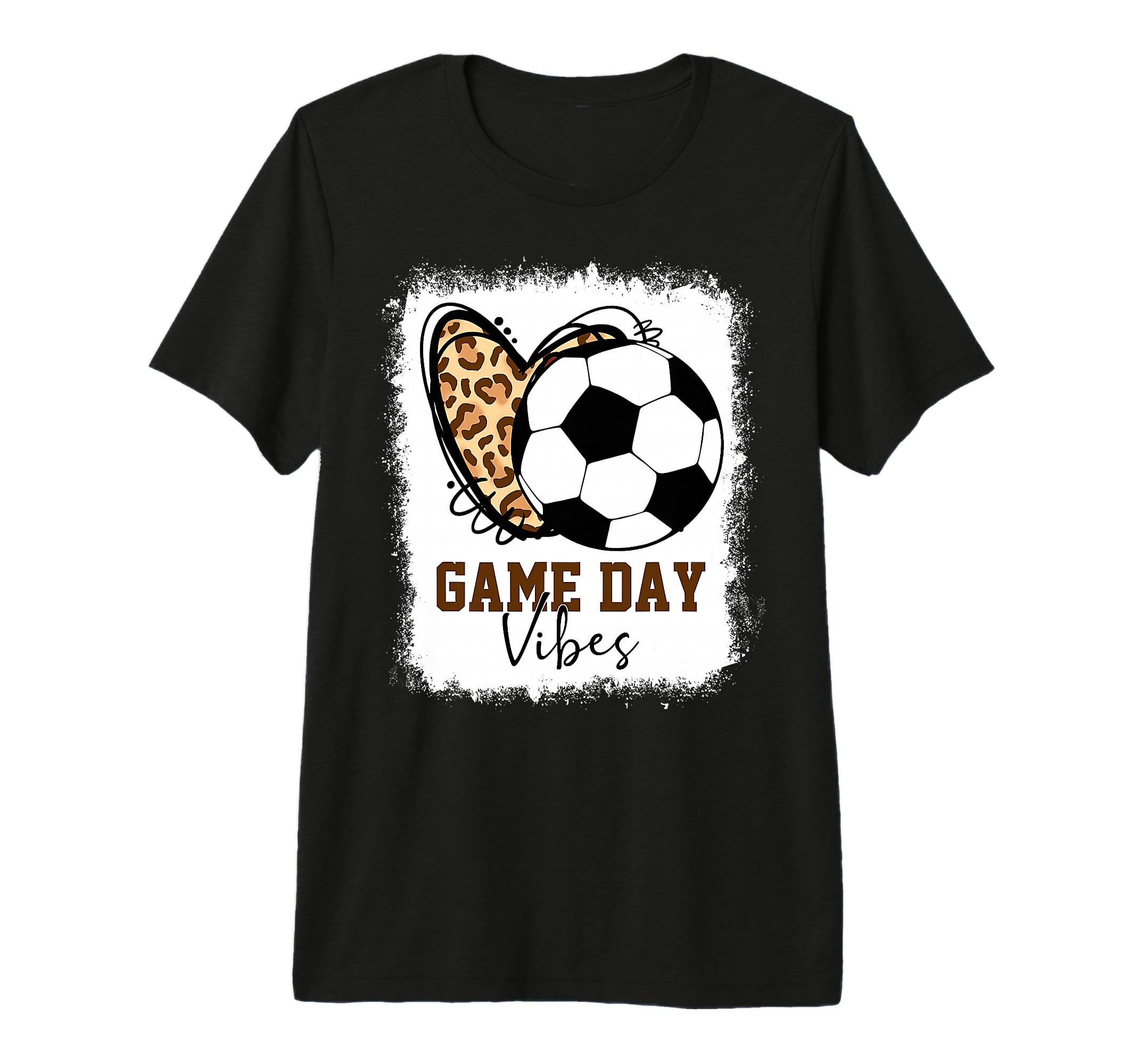 Bleached Soccer Game Day Vibes Soccer T-Shirt - Novelty Apparel for Adults - T-Shirt, Sweatshirt, Hoodie
