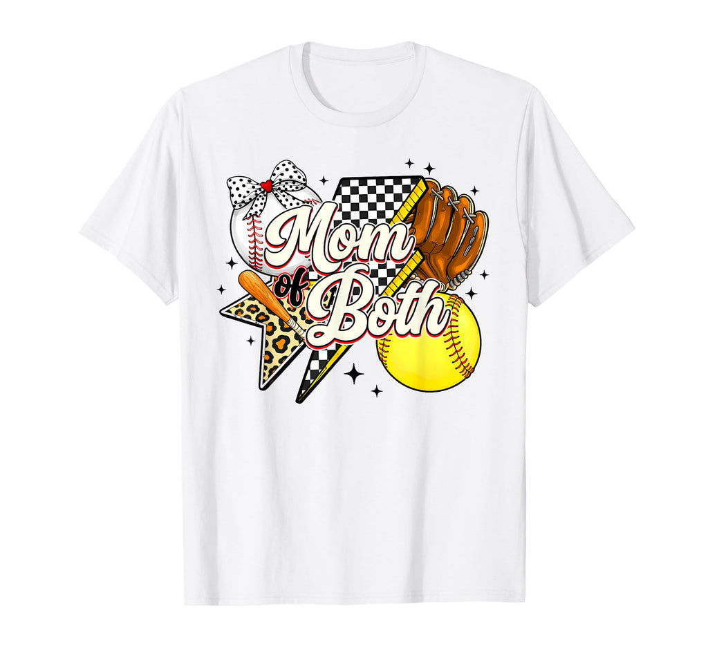 Mom Both Baseball And Softball Mama Game T-Shirt - Trendy Graphic Unisex - T-Shirt, Sweatshirt, Hoodie