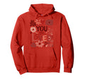 You Are Loved Boho Valentine Floral Hoodie - Novelty Apparel for Adults - T-Shirt, Sweatshirt, Hoodie