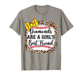 Diamonds Are Best Friend Softball Bow T-Shirt - Graphic Print Men Women - T-Shirt, Sweatshirt, Hoodie