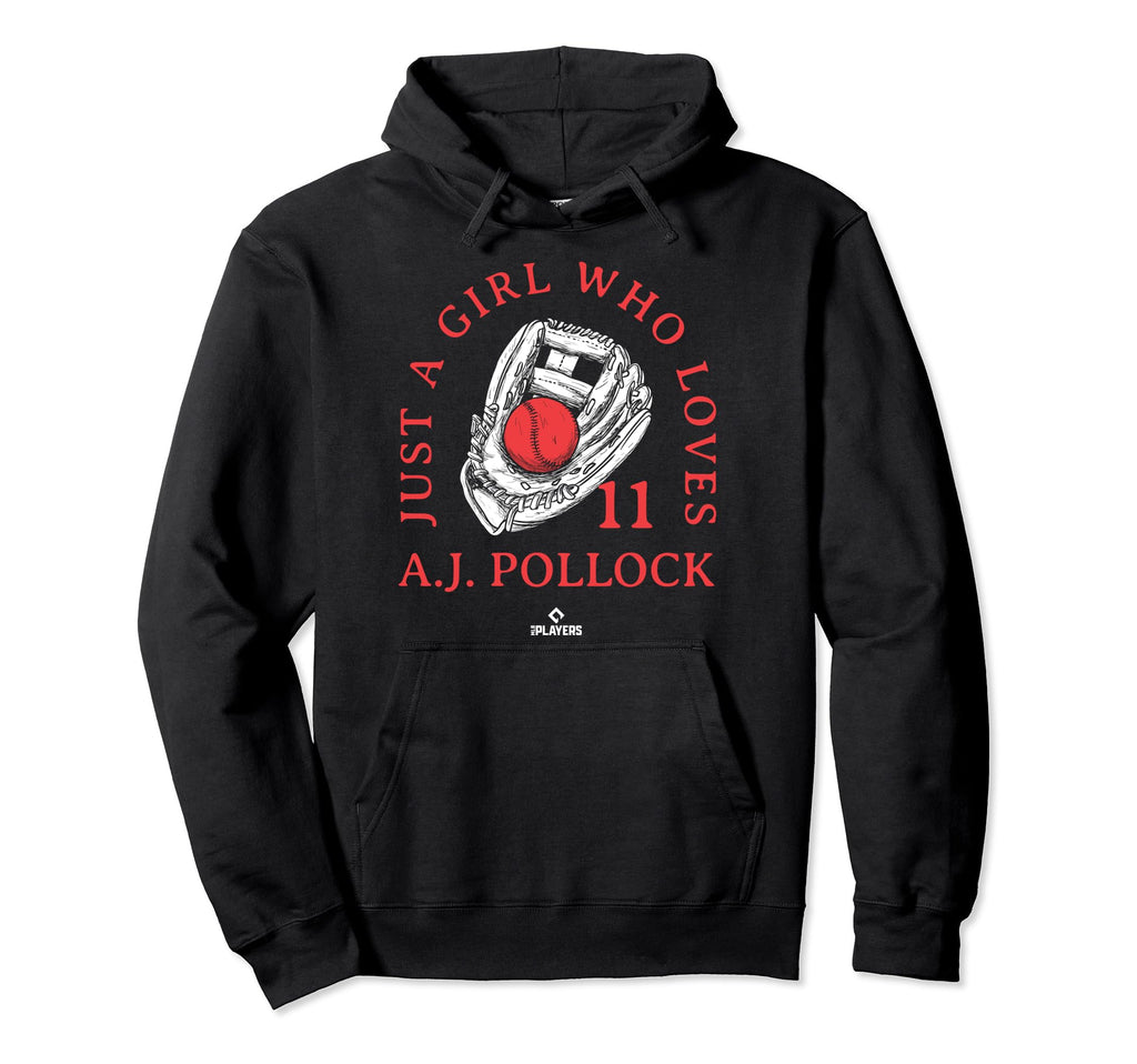 Who Loves Aj Pollock Girlfriend Hoodie - Minimalist Print Men Women - T-Shirt, Sweatshirt, Hoodie