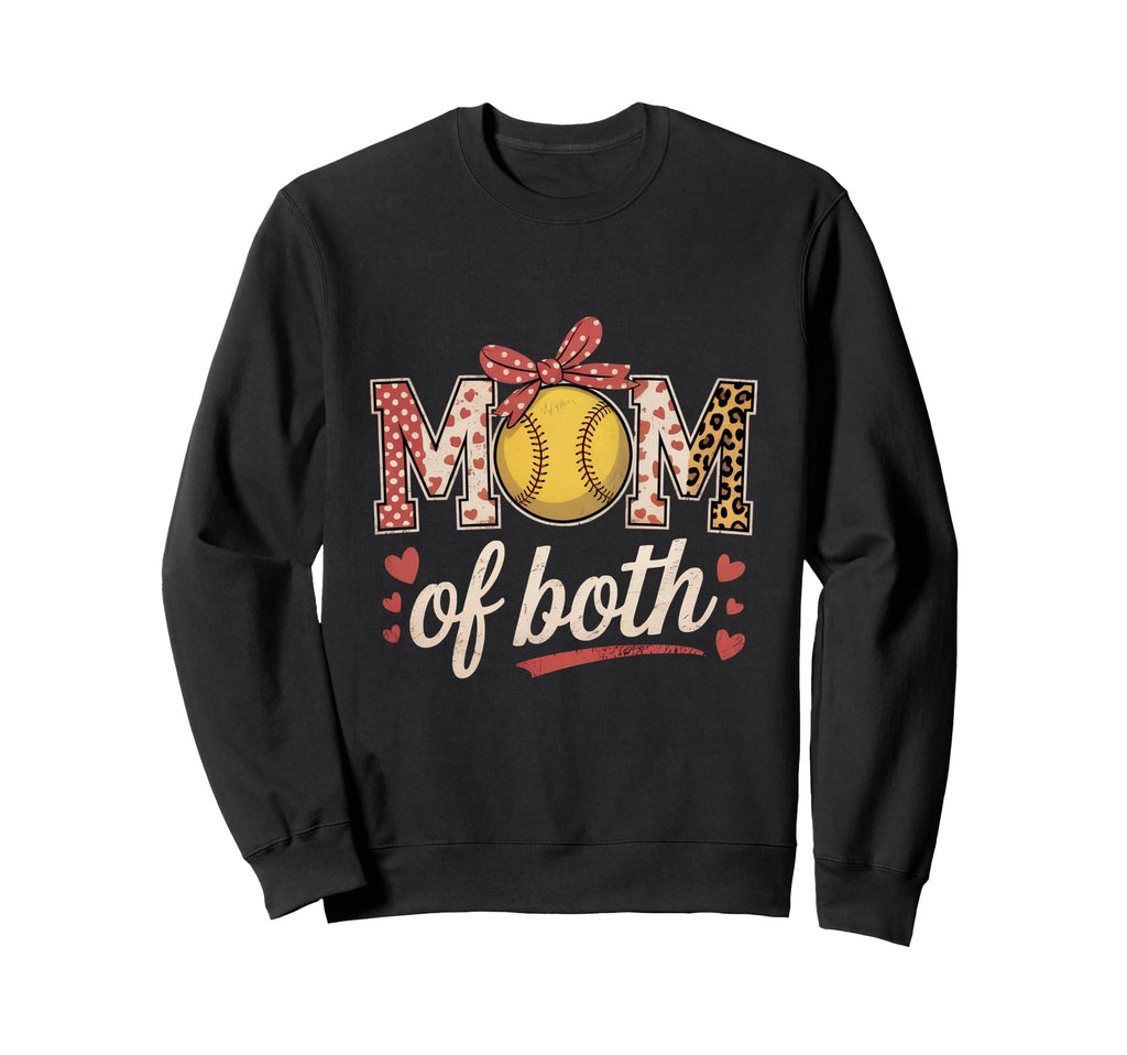 Baseball Mom Both Baseball Mama Sweatshirt - Unique Graphic Unisex - T-Shirt, Sweatshirt, Hoodie