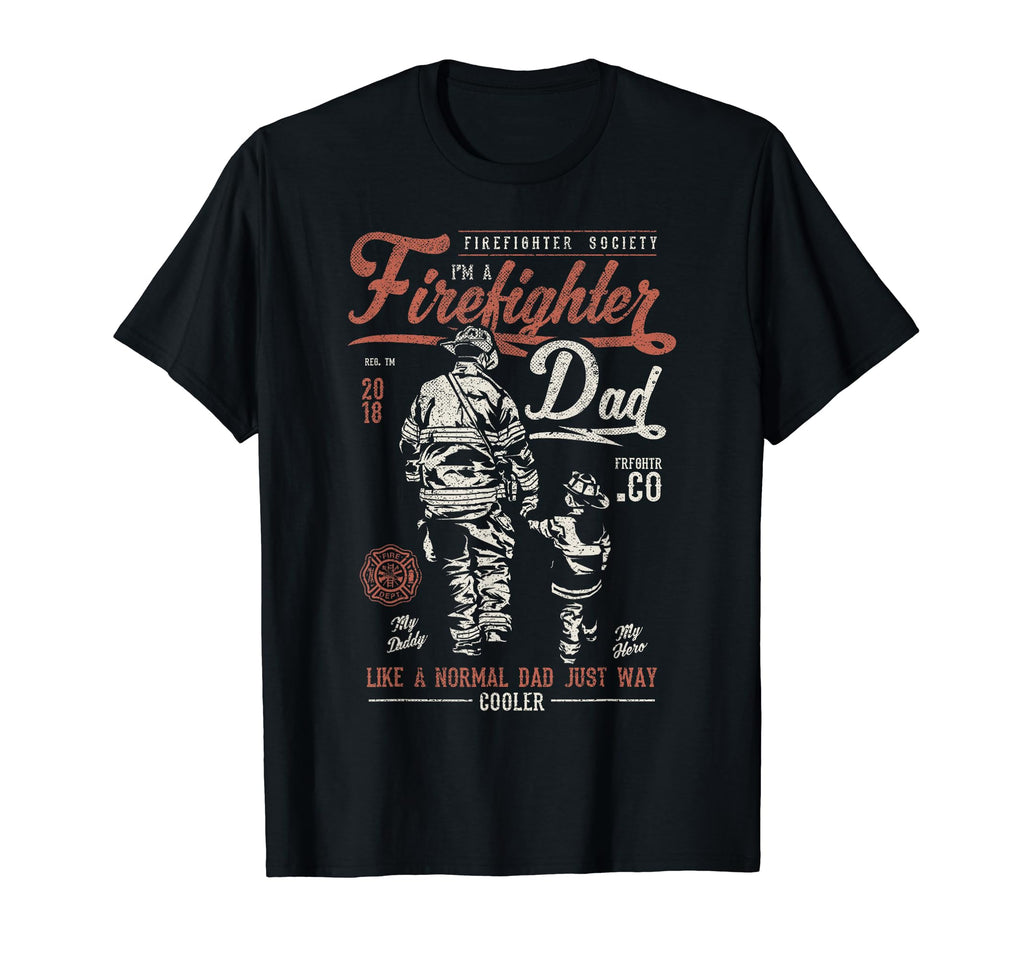 Firefighter Dad Fireman Father T-Shirt - Aesthetic Graphic for Adults - T-Shirt, Sweatshirt, Hoodie