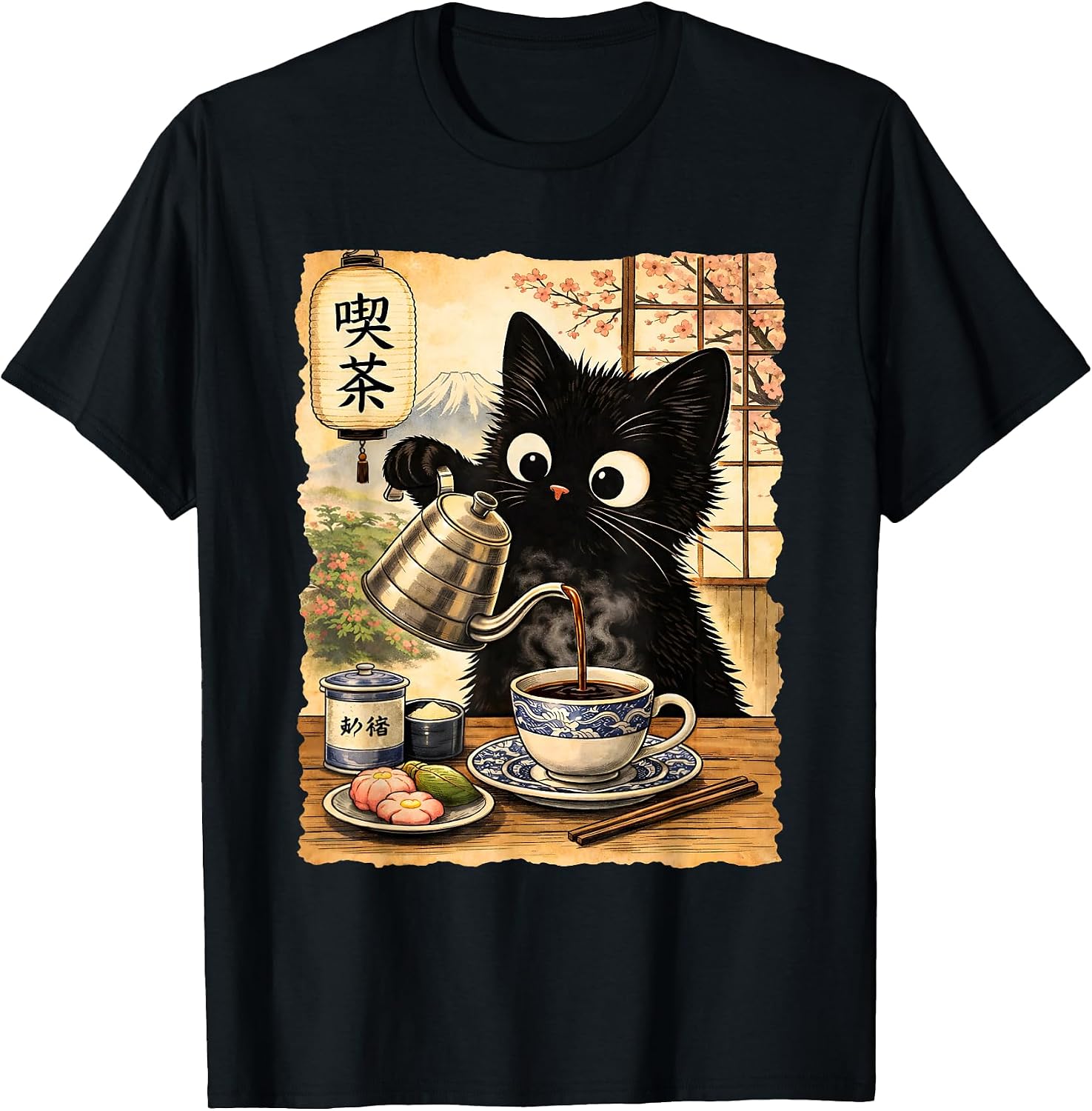 Japanese anime cats cutre kawaii kitten cat design - Adult & Kids T-Shirts, Sweatshirts & Hoodies apparel design preview 1