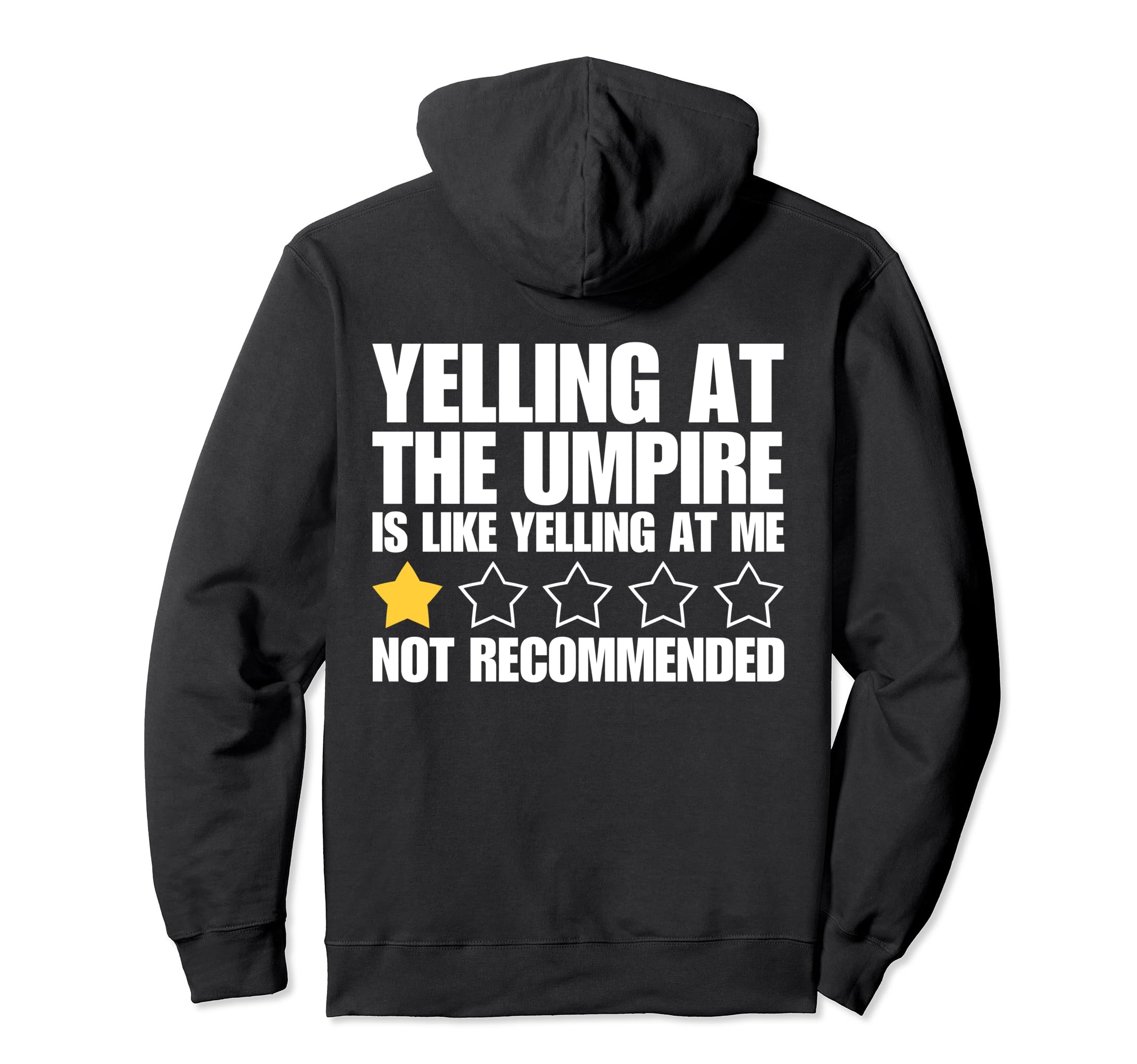 Baseball Dad Umpire 1 Star Rating Game Hoodie - Minimalist Print Unisex - T-Shirt, Sweatshirt, Hoodie