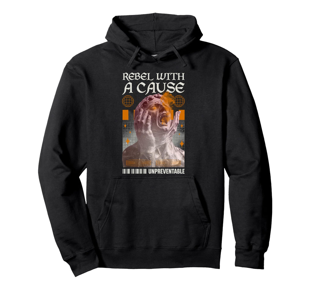 Y2K Rebel Bold Urban Graffiti Aesthetic Hoodie - Unique Graphic Men Women - T-Shirt, Sweatshirt, Hoodie