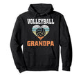 Volleyball Grandpa Heart Sunset Hoodie - Trendy Graphic for Adults - T-Shirt, Sweatshirt, Hoodie