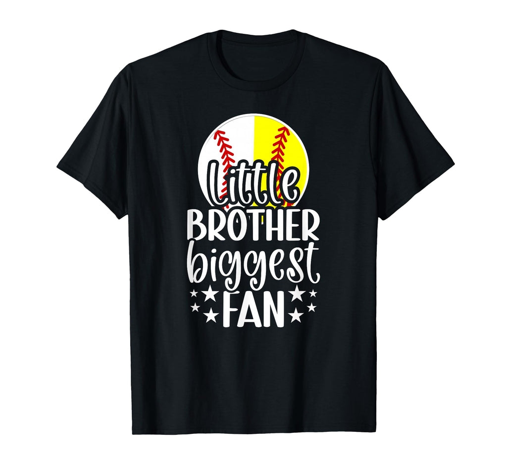 Little Brother Biggest Fan Softball T-Shirt - Streetwear Style for Adults - T-Shirt, Sweatshirt, Hoodie