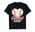 Heart Baseball Aunt Mothers Day T-Shirt - Aesthetic Graphic Men Women - T-Shirt, Sweatshirt, Hoodie