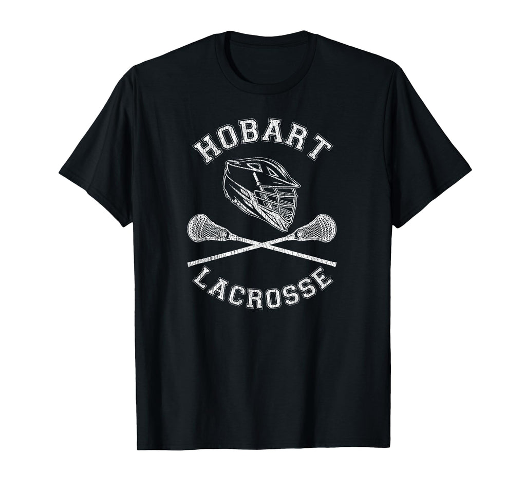 Hobart Lacrosse Distressed Lax T-Shirt - Graphic Print for Adults - T-Shirt, Sweatshirt, Hoodie