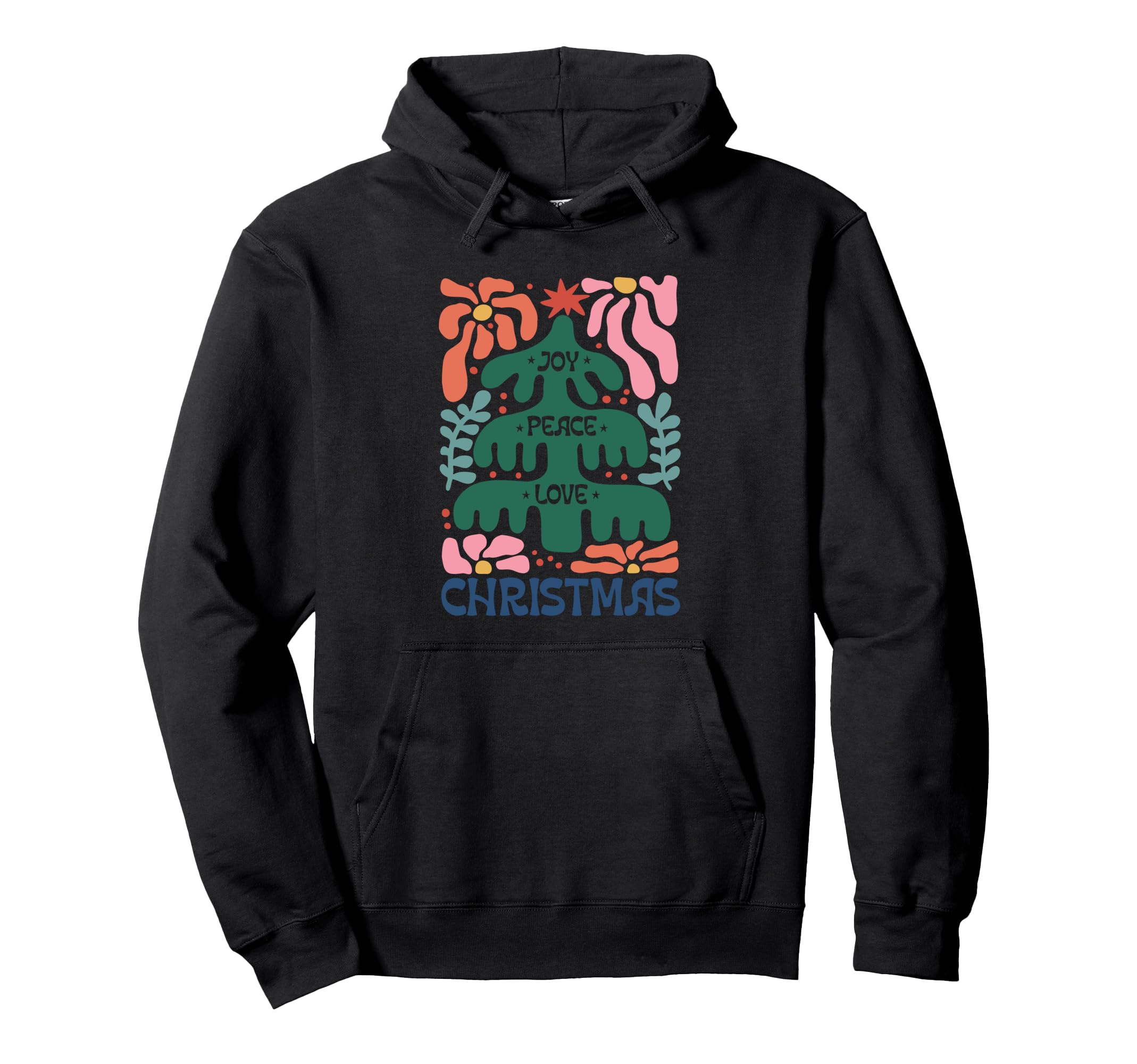 Abstract Boho Tree Joy Peace Love Hoodie - Fun Novelty Design Unisex - T-Shirt, Sweatshirt, Hoodie