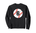 Baseball Player 6 Baseball Jersey Sweatshirt - Aesthetic Graphic Unisex - T-Shirt, Sweatshirt, Hoodie