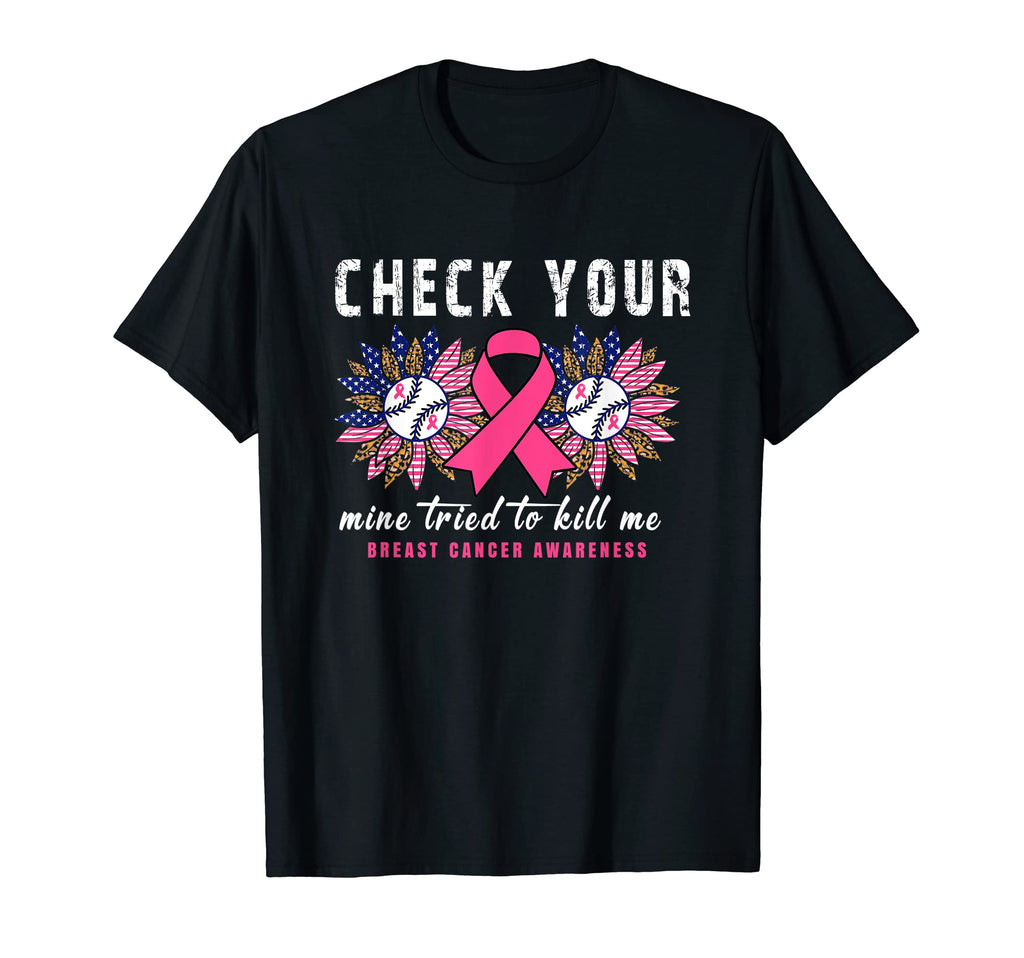 Check Your Boobs Breast Cancer T-Shirt - Aesthetic Graphic Men Women - T-Shirt, Sweatshirt, Hoodie