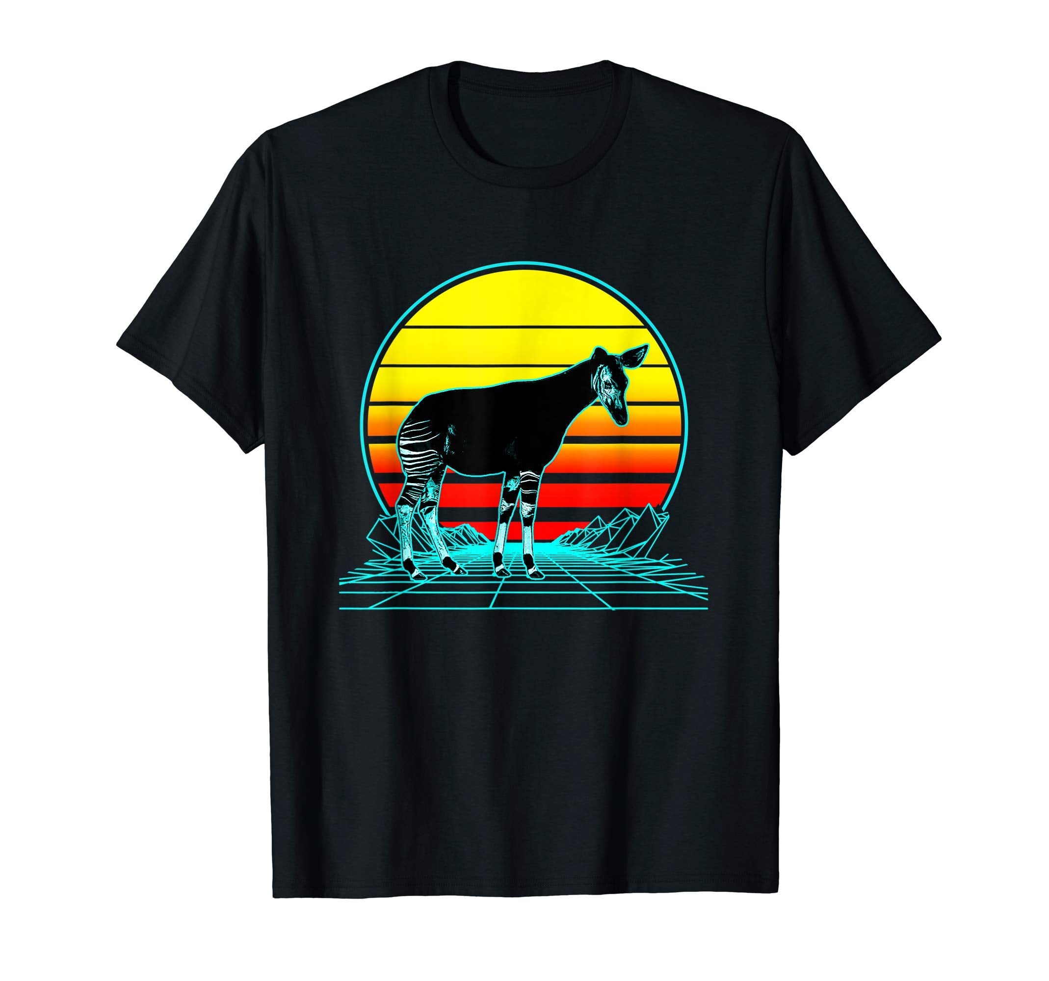Sunset Okapi T-Shirt - Novelty Apparel for Adults - T-Shirt, Sweatshirt, Hoodie