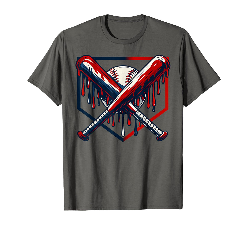 Baseball Drip Team And Ice Cream T-Shirt - Unique Graphic Unisex - T-Shirt, Sweatshirt, Hoodie